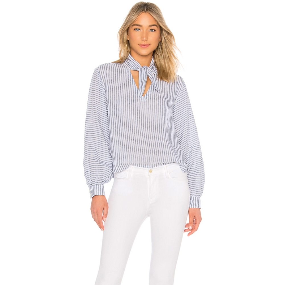 Frame Striped Linen Top - Picture 4 of 9